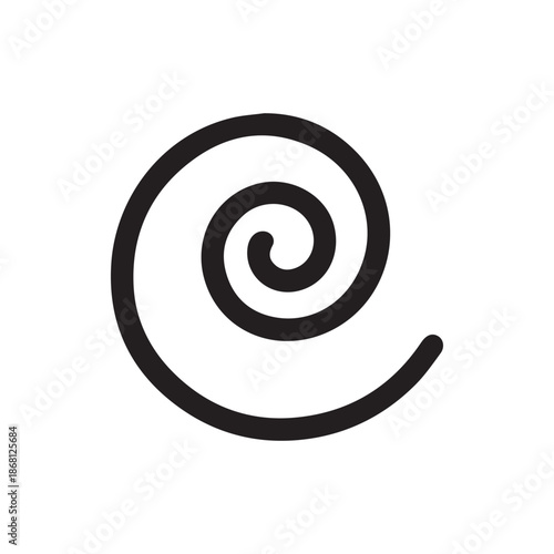 Mesmerizing Black Spiral Design on Crisp White Background a Hypnotic Visual Journey