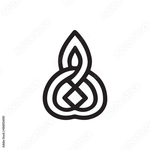 Elegant Intertwined Celtic Knot Design Symbolizing Unity and Eternal Connection Vector Artwork