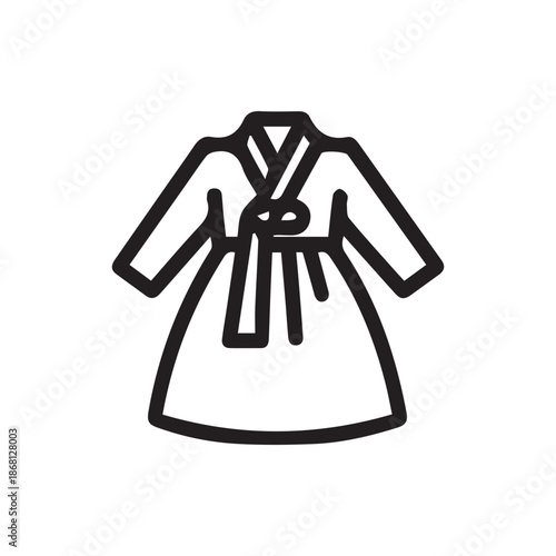 Elegant Traditional Korean Hanbok Dress Culture Fashion Apparel Icon