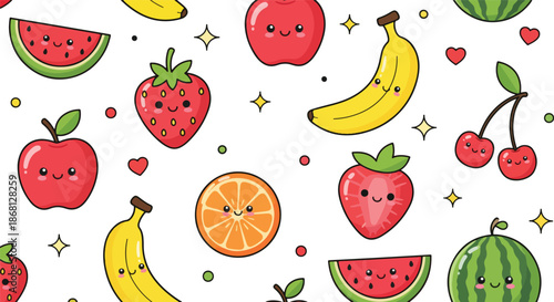 Whimsical fruit pattern