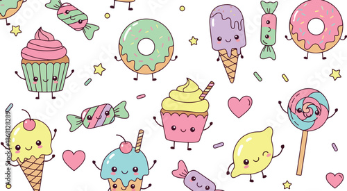 Delightful kawaii sweets collection