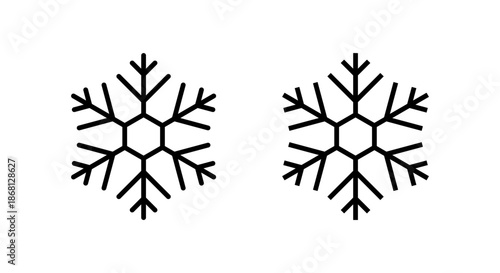 Snowflake, snow flakes icon. Winter season, ice weather symbol