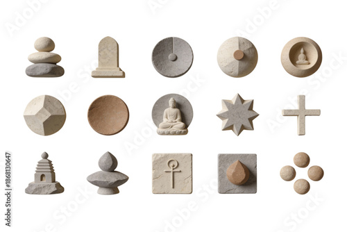 Zen and Spiritual Stone Artifacts Collection