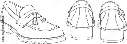 Tassel loafer shoes line footwear fashion accessories