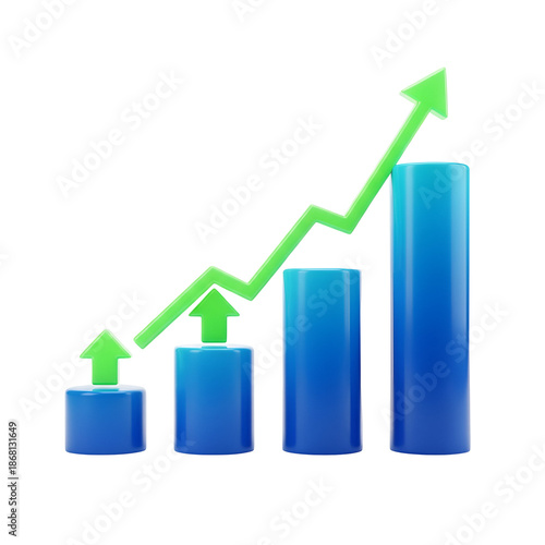 Growing Business Success Graph with Upward Trend
