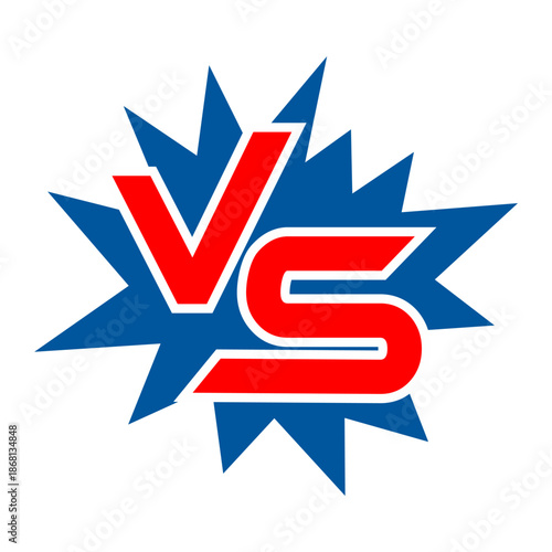 VS comic pop art vector illustration, versus symbol template design 