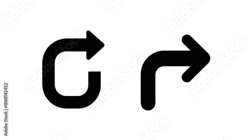 Black curved arrows forming a cyclical loop representing repetition and process
