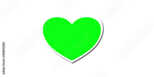 Green heart shape mockup isolated on transparent background for love themed design branding presentation and digital content use

