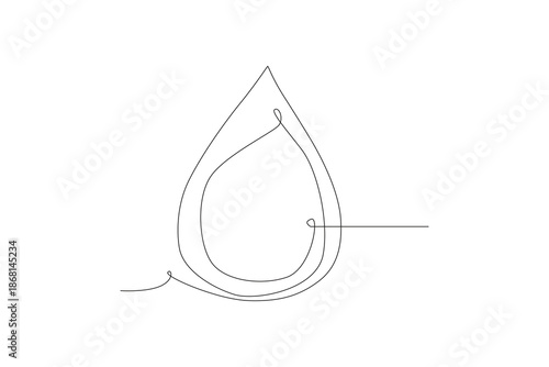 World water day concept one-line drawing