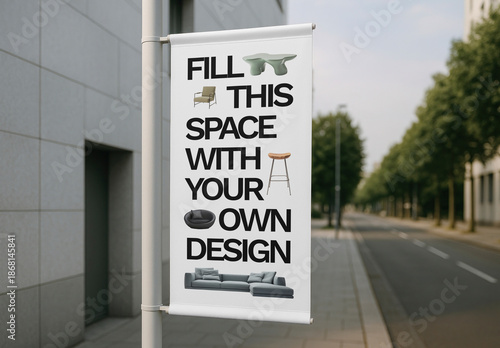 Customizable Urban Street Banner Mockup PSD