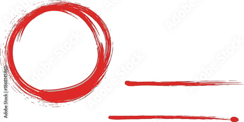 red pen hand drawn doodle marks, red circle and oval stroke set. outline clipart vector designs.eps