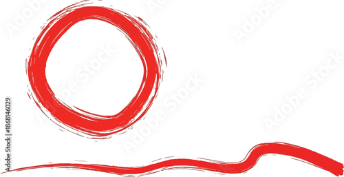red pen hand drawn doodle marks, red circle and oval stroke set. outline clipart vector designs.eps