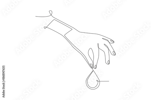 World water day concept one-line drawing