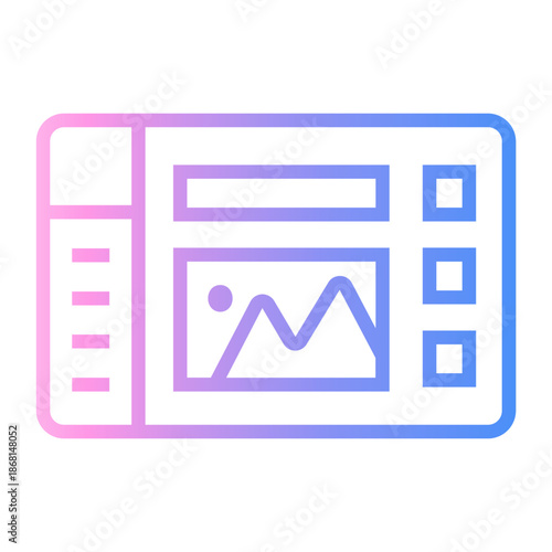 template Line Gradient Icon