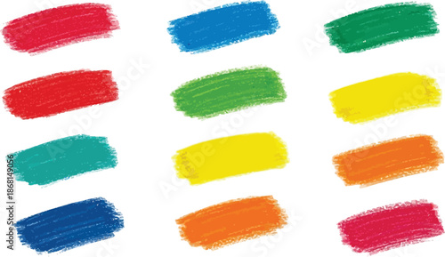 Mega bundle of different ink brush strokes:rectangle,square and round freehand drawings.Ink splatters,grungy painted lines,artistic design elements:waves,circles,triangles.Vector paintbrush set.