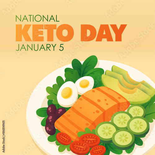 Vector graphic of National Keto Day ideal for National Keto Day celebration.