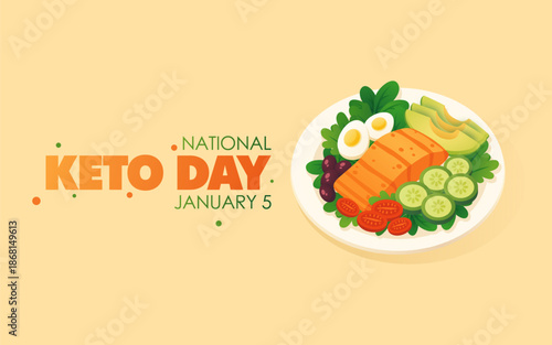Vector graphic of National Keto Day ideal for National Keto Day celebration.