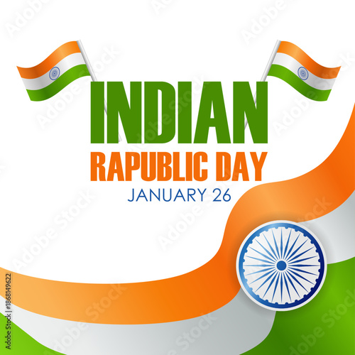 Vector graphic of Indian Republic Day ideal for Indian Republic Day celebration.