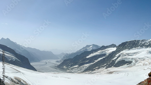 Vászonkép Aletsch Glacier View