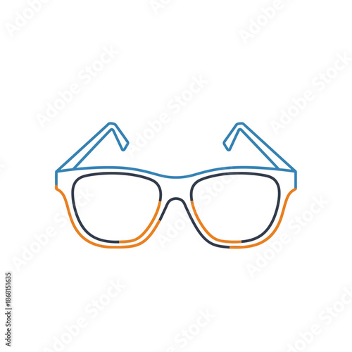 Modern Eyewear Icon - Minimalist Glasses Outline