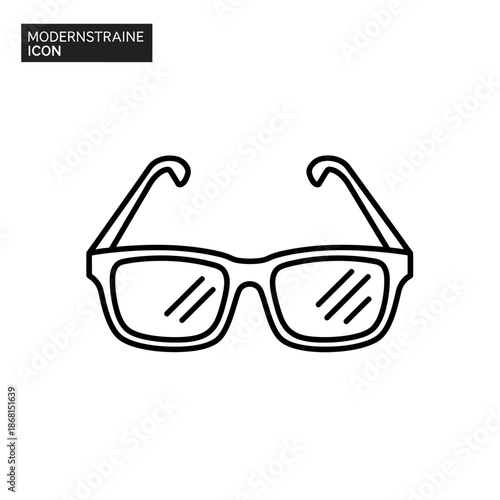 Modern Eyewear Icon Outline