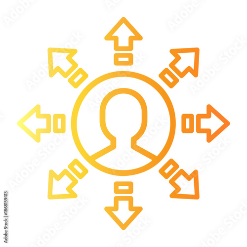 job training Line Gradient Icon