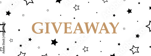 giveaway sign on white background