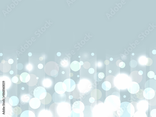 煌びやかな光の玉が美しく輝く淡い水色の背景素材