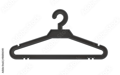 Black Plastic Clothes Hanger White Cut Out