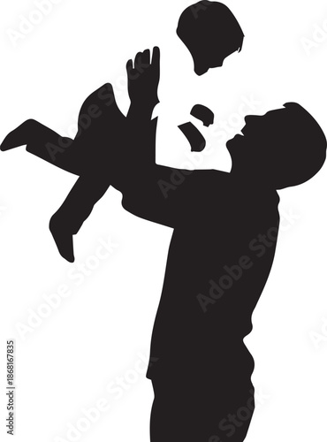Father playing with child