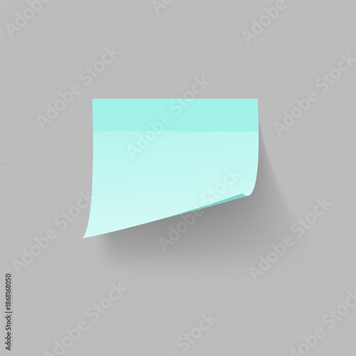 Sticky note with shadow, tape, lined and grid paper. Realistic blank paper sheets for reminders and office notes isolated on grey background.