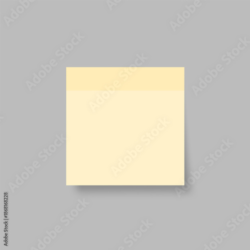 Sticky note with shadow, tape, lined and grid paper. Realistic blank paper sheets for reminders and office notes isolated on grey background.