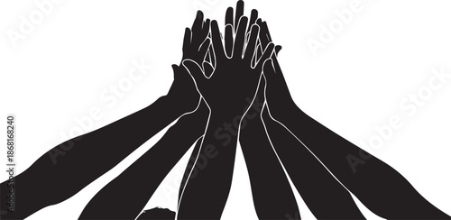 Hands united in prayer