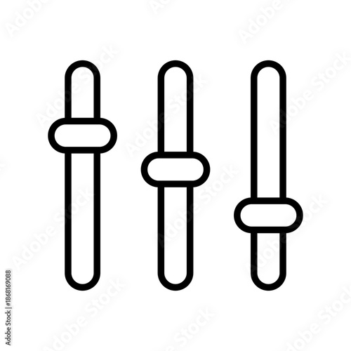 Setting icon. Control, customized, servive, knob symbol. Fine tune