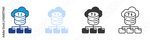  Edge Computing Icon Set Multiple Style Collection