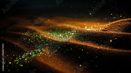 Abstract Glittering Landscape: A captivating abstract view of a glittering landscape with an artistic touch, exuding a sense of depth and mystery. A visual feast for the eye. 