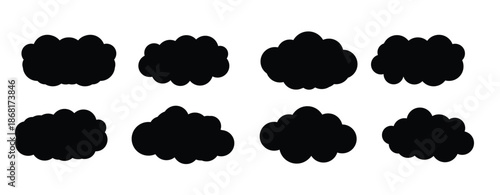 cloud icon set cloud vector set cloud clipart set black icon set 