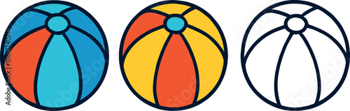 Colorful Beach Balls Set