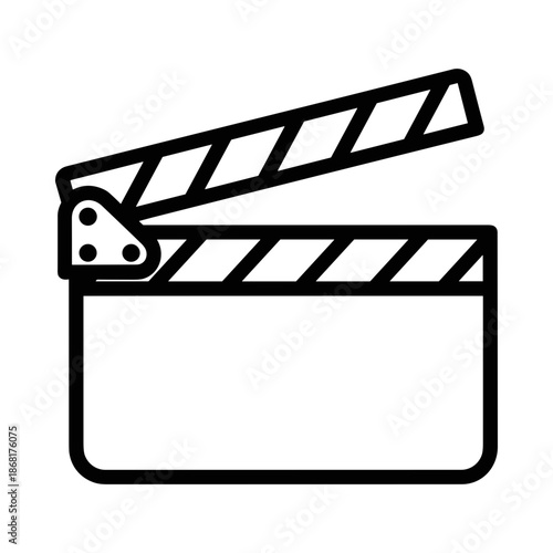 Movie Clapperboard Icon Vector Cinema Film Production
