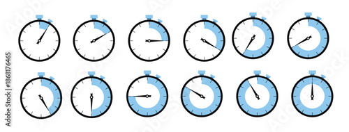 Set clock, alarm, watch, stopwatch