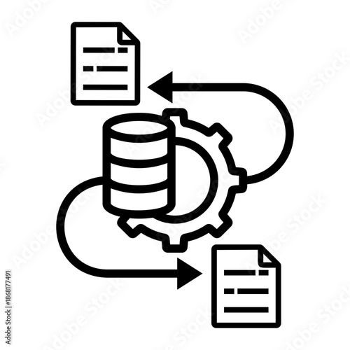 data integration Line Icon