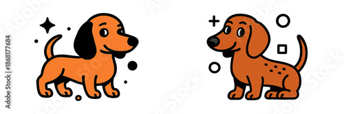 Charming dachshund vector illustration for fun designs