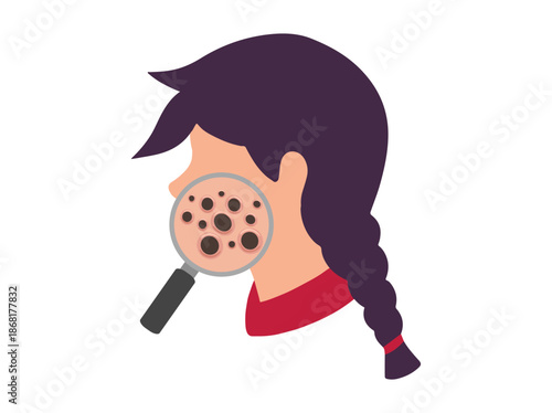 Acne Blackhead in Face Skin
