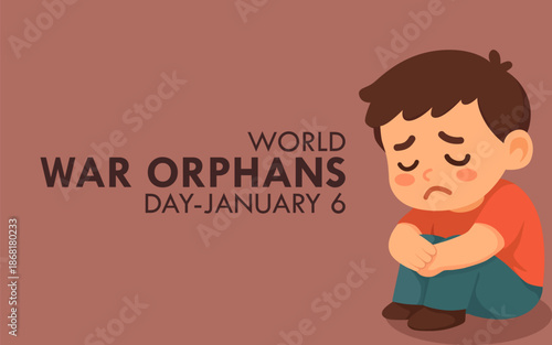 Vector graphic of World War Orphans Day ideal for World War Orphans Day celebration.
