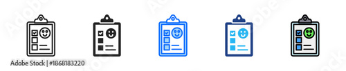 Engagement Survey Icon Set Multiple Style Collection