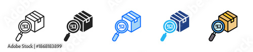 Item Barcode Icon Set Multiple Style Collection