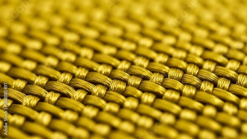 Macro texture of woven yellow Kevlar aramid fabric for safety
