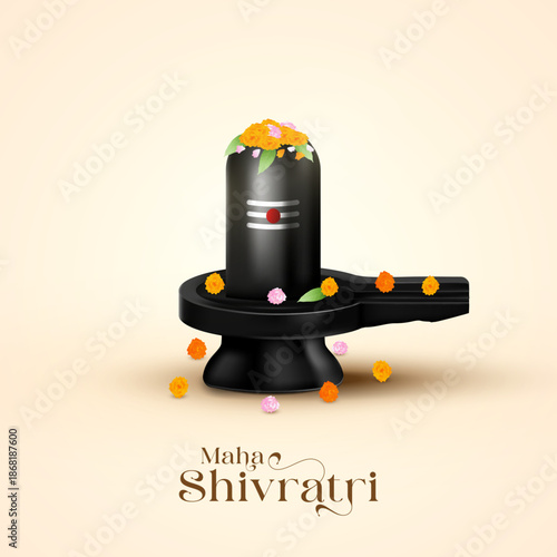 Happy maha Shivratri, a Hindu festival celebrated of lord shiva night. Maha shivratri indian religious festival banner.