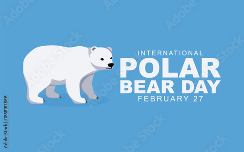 Vector graphic of International Polar Bear Day ideal for International Polar Bear Day celebration.