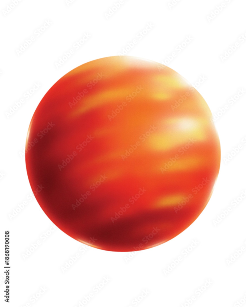 Fototapeta premium red planet isolated on white